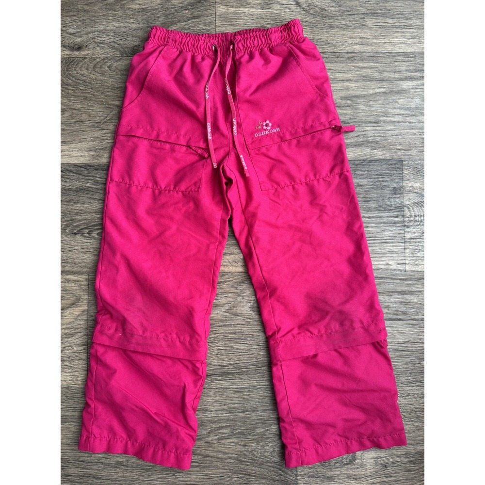 Vintage Osh Kosh Girls Pink Ski Snow Lined Pants‎ Capris Size 5